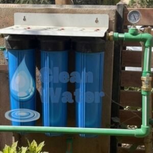 فلتر مياه مستور عمومي 20 بوصة للمنازل والفلل (3 مراحل جامبو) - شاسيه معدن